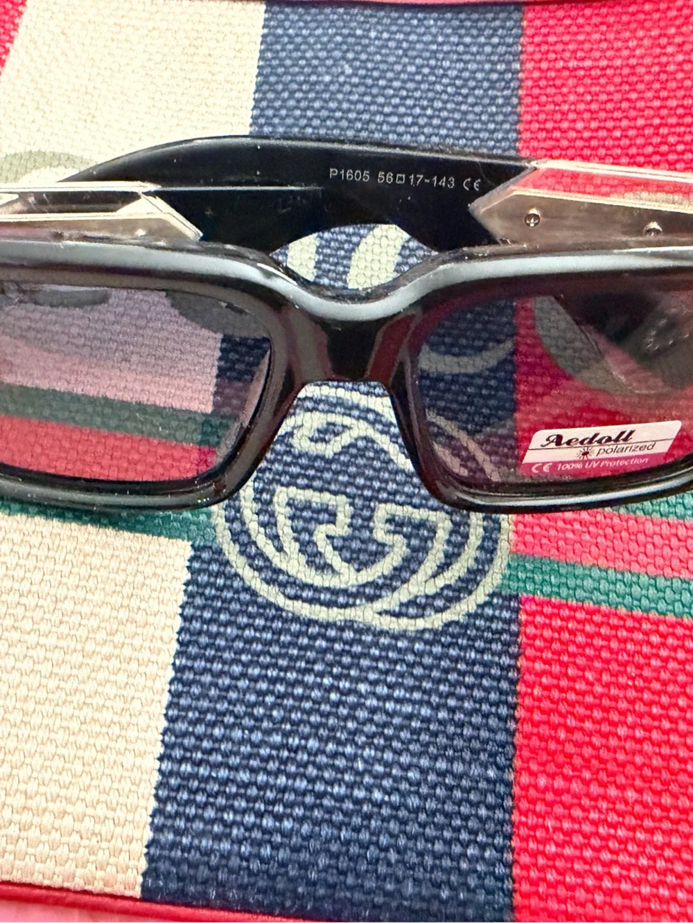 Aedoll Black Rectangular Sunglasses for Men